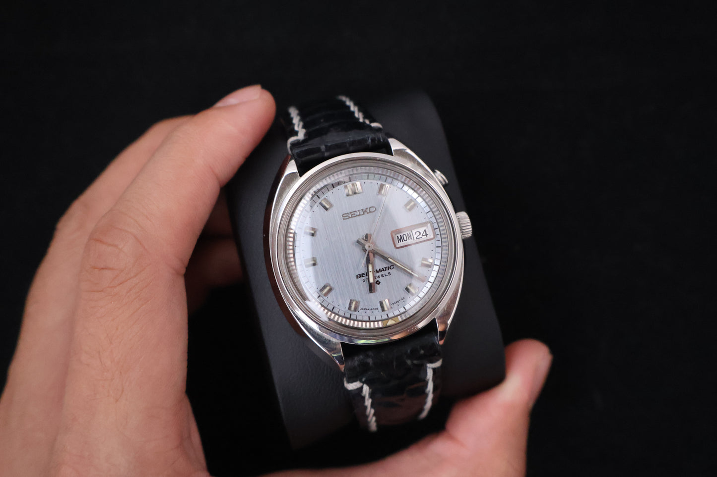 (SERVICED) Very Rare Vintage Seiko Bell-Matic 27 Jewels Mechanical Alarm 4006-7000