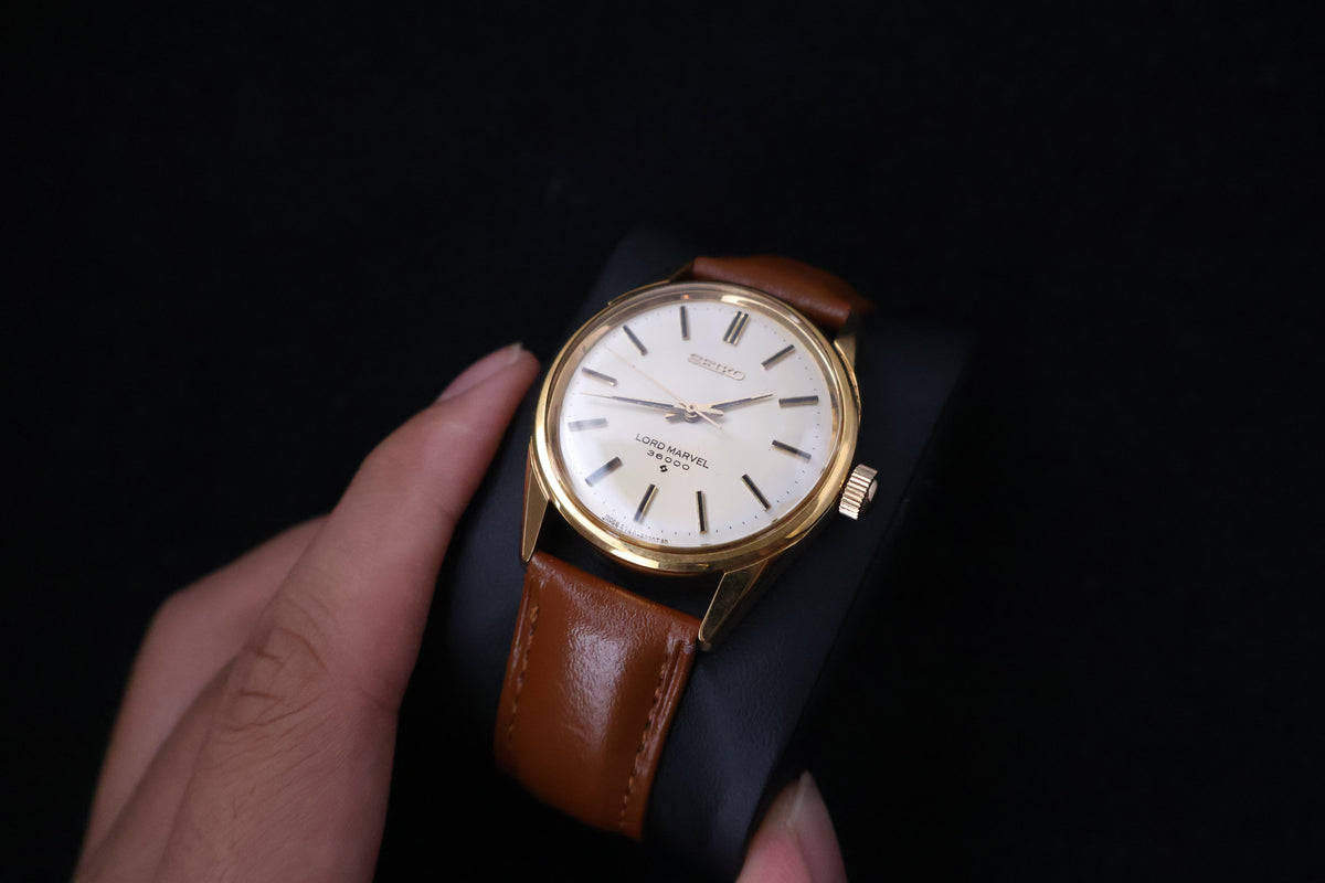 (SERVICED) Rare Vintage 1973 Seiko Lord Marvel 36000 Hi-Beat 23 Jewels 5740-8000