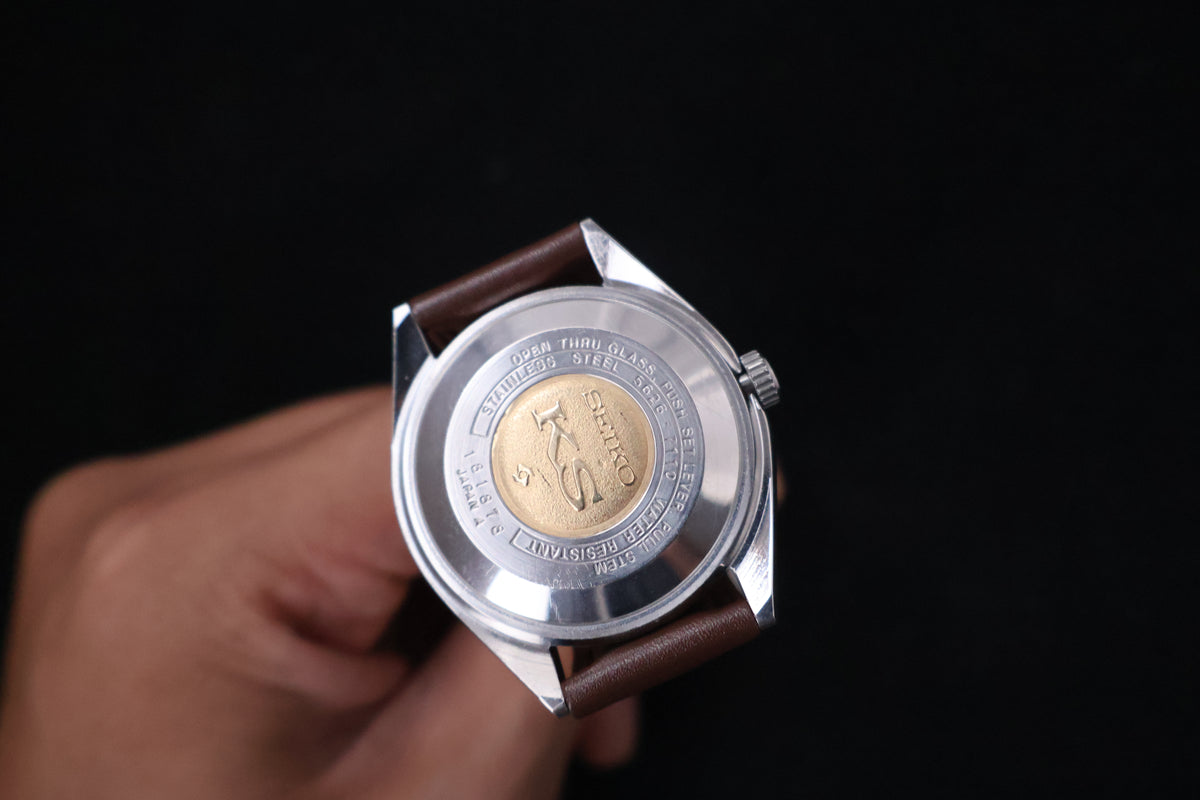 (SERVICED) Rare Vintage 1971 Seiko King Seiko 56KS Hi-Beat Gold Medallion 25 Jewels 5626-7110
