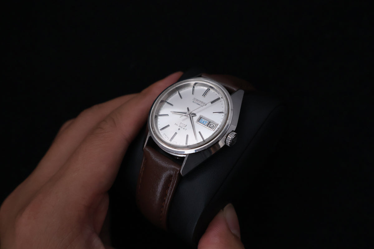 (SERVICED) Rare Vintage 1971 Seiko King Seiko 56KS Hi-Beat Gold Medallion 25 Jewels 5626-7110