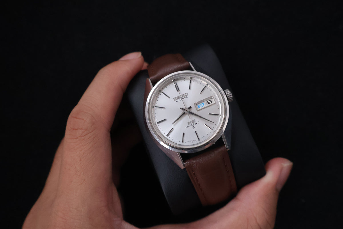 (SERVICED) Rare Vintage 1971 Seiko King Seiko 56KS Hi-Beat Gold Medallion 25 Jewels 5626-7110