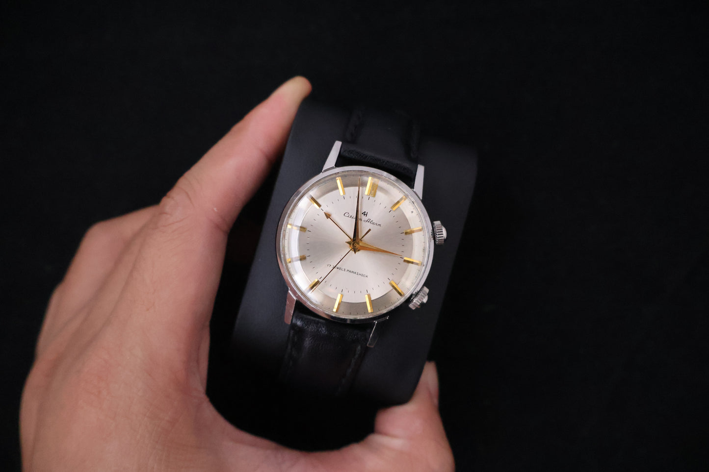 (SERVICED) Rare Vintage 1965 Citizen Alarm 4H Parashock 17 Jewels - 1507062