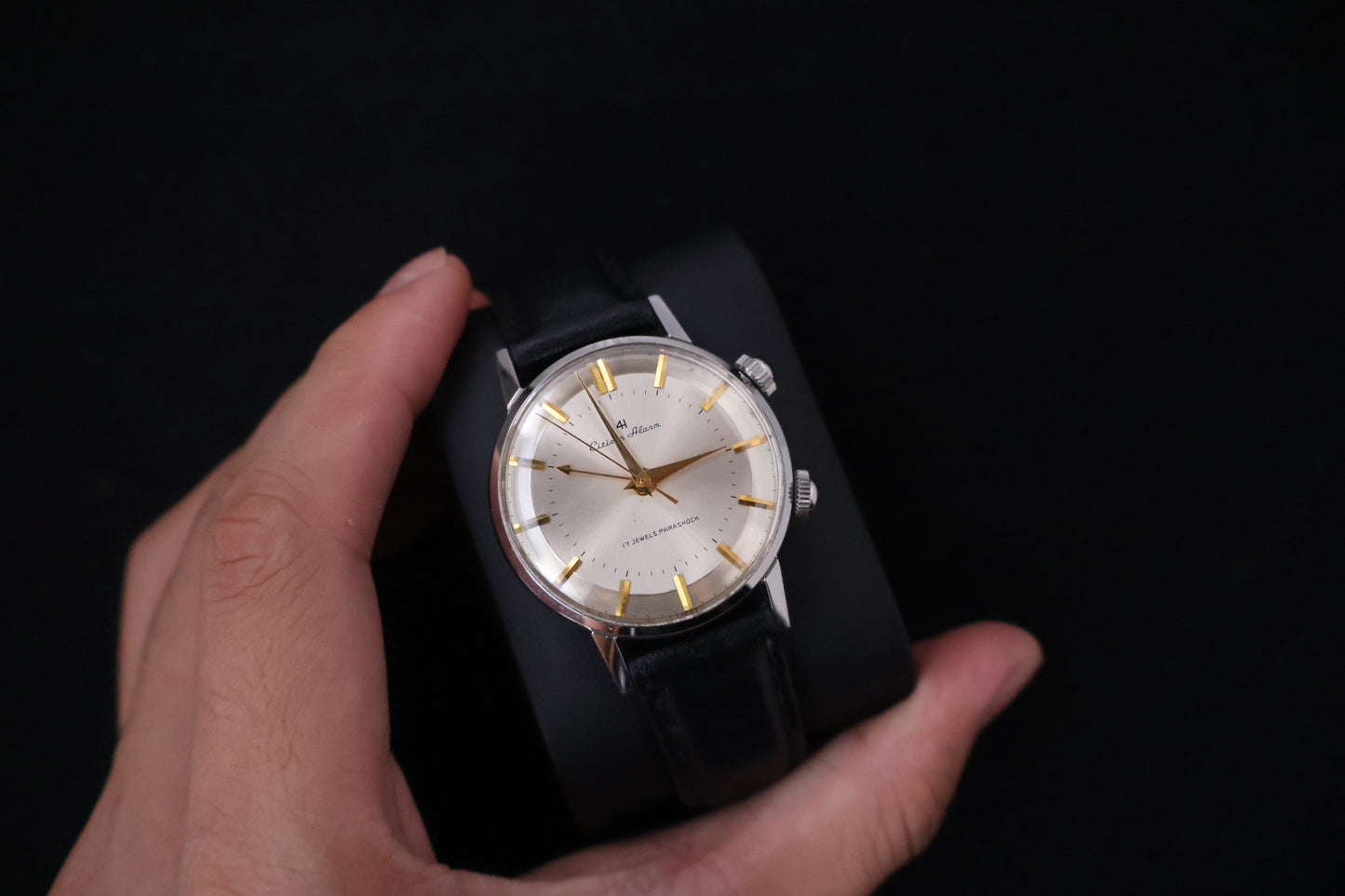(SERVICED) Rare Vintage 1965 Citizen Alarm 4H Parashock 17 Jewels - 1507062