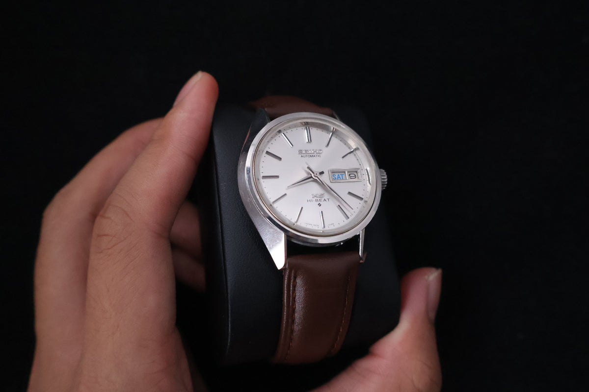 (SERVICED) Rare Vintage 1971 Seiko King Seiko 56KS Hi-Beat Gold Medallion 25 Jewels 5626-7110