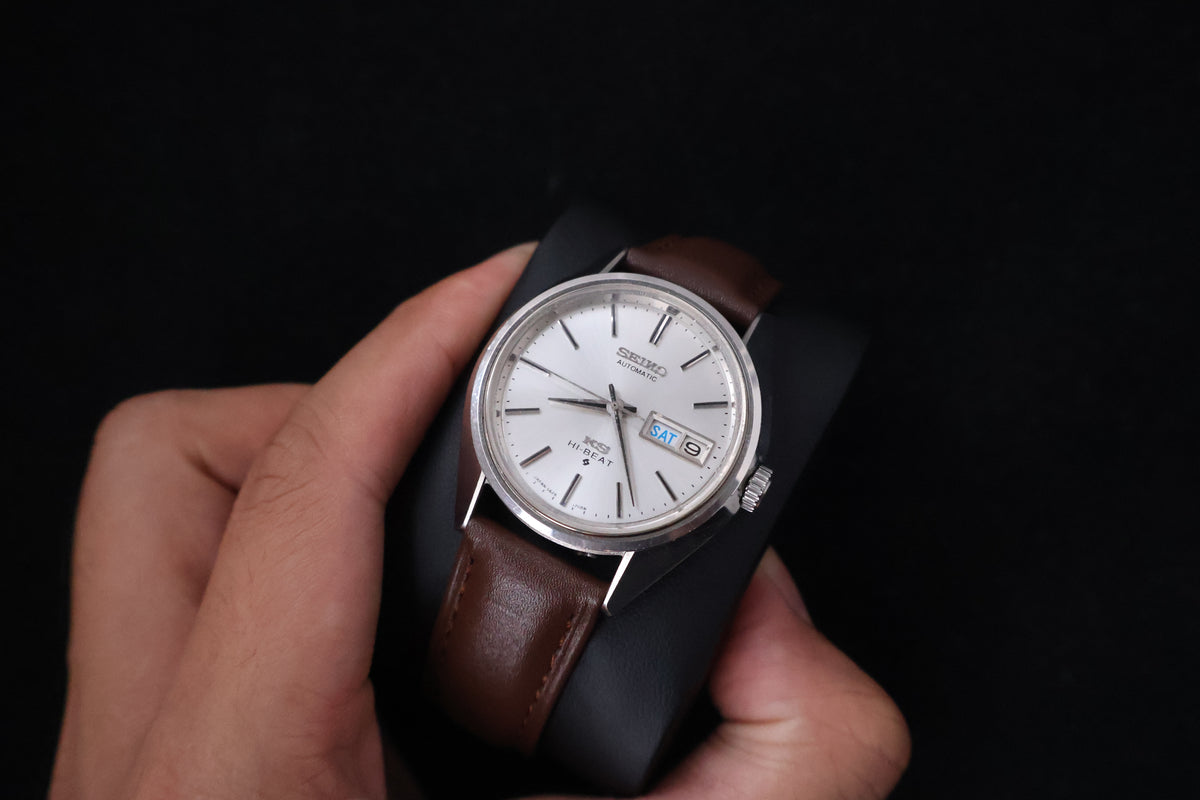 (SERVICED) Rare Vintage 1971 Seiko King Seiko 56KS Hi-Beat Gold Medallion 25 Jewels 5626-7110