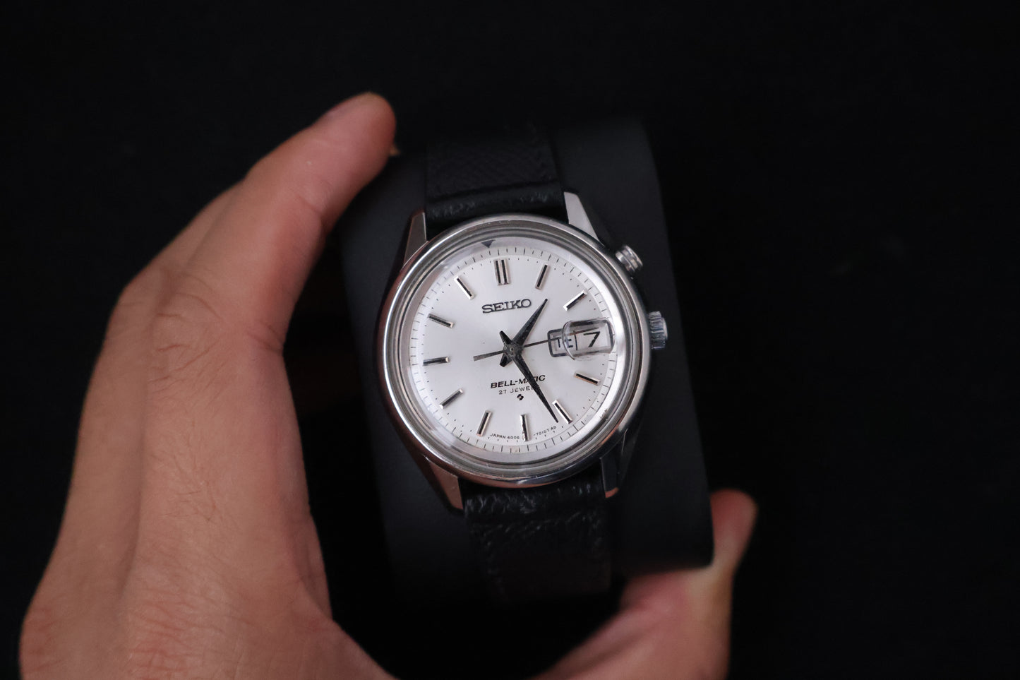 (SERVICED) Rare Vintage 1970 Seiko Bell-Matic 27 Jewels Mechanical Alarm 4006-7011