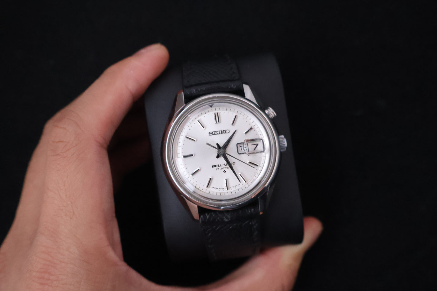 (SERVICED) Rare Vintage 1970 Seiko Bell-Matic 27 Jewels Mechanical Alarm 4006-7011
