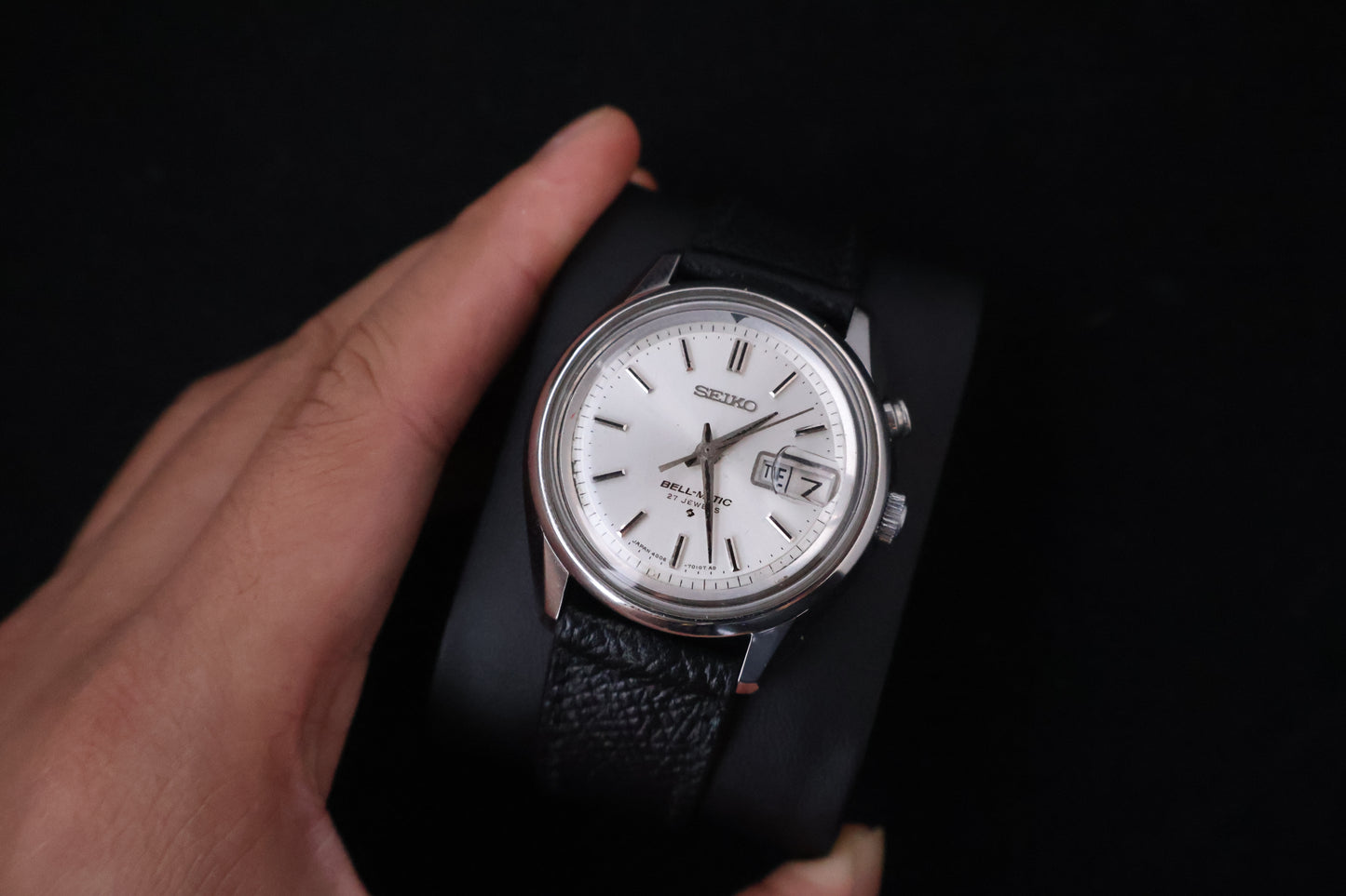 (SERVICED) Rare Vintage 1970 Seiko Bell-Matic 27 Jewels Mechanical Alarm 4006-7011