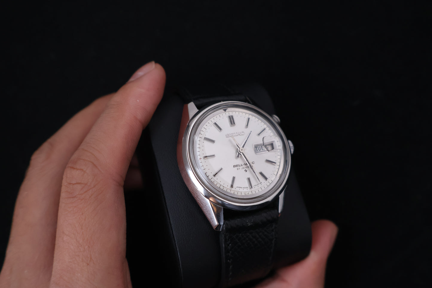 (SERVICED) Rare Vintage 1970 Seiko Bell-Matic 27 Jewels Mechanical Alarm 4006-7011