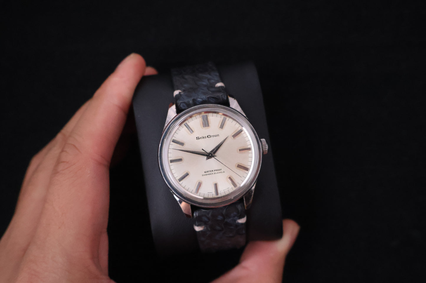 (SERVICED) Rare Vintage 1964 Seiko Crown Diashock 21 Jewels - 57-8000