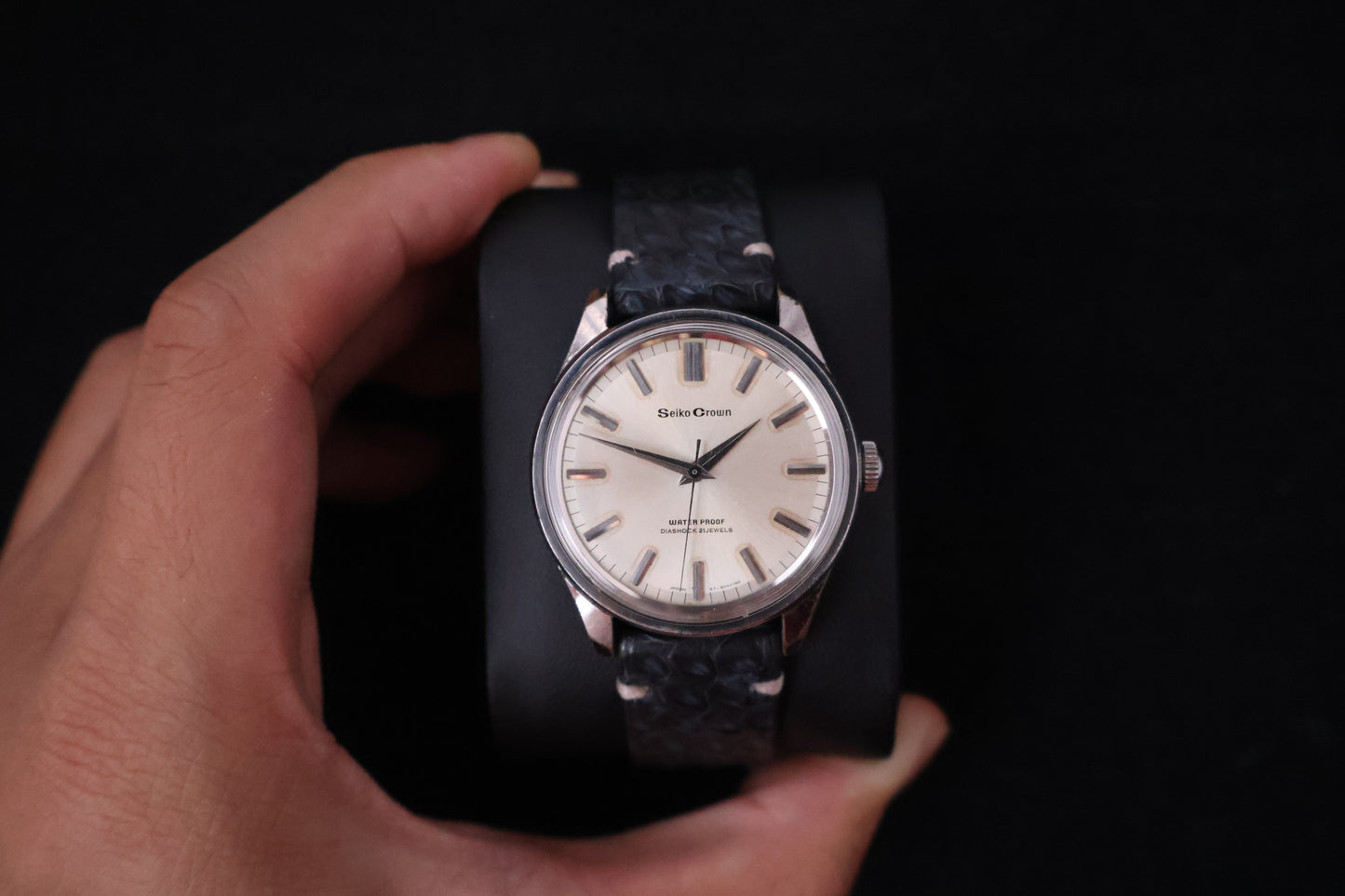 (SERVICED) Rare Vintage 1964 Seiko Crown Diashock 21 Jewels - 57-8000