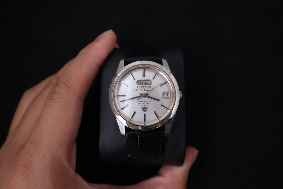 (SERVICED) Rare Vintage 1969 Citizen Chrono Master Gold Medallion 33 Jewels - 4-520840 Y