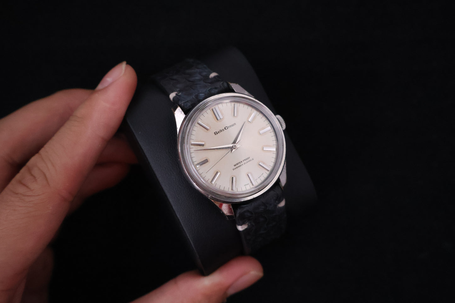 (SERVICED) Rare Vintage 1964 Seiko Crown Diashock 21 Jewels - 57-8000