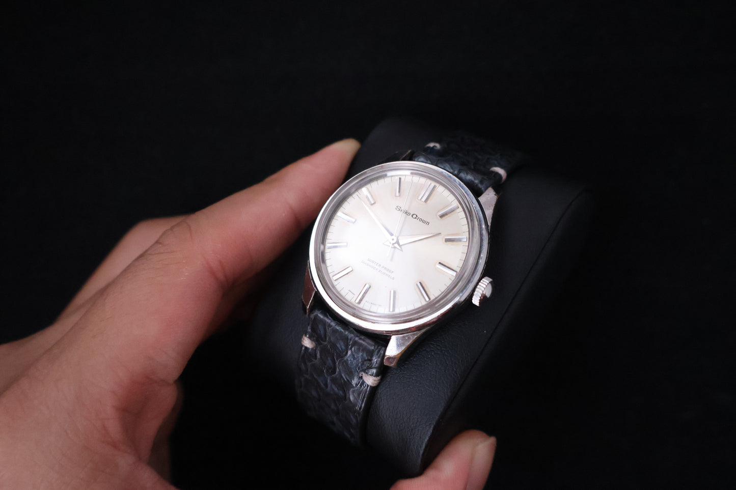 (SERVICED) Rare Vintage 1964 Seiko Crown Diashock 21 Jewels - 57-8000