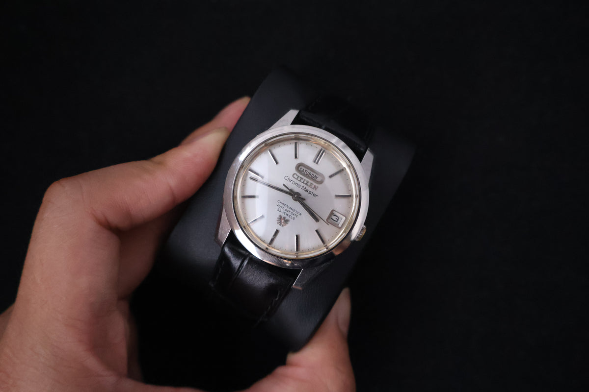 (SERVICED) Rare Vintage 1969 Citizen Chrono Master Gold Medallion 33 Jewels - 4-520840 Y