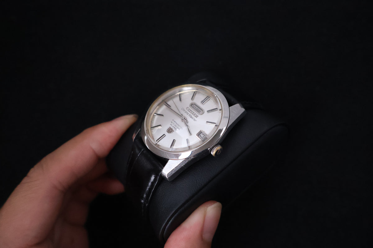 (SERVICED) Rare Vintage 1969 Citizen Chrono Master Gold Medallion 33 Jewels - 4-520840 Y