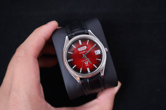 (SERVICED) Vintage 1966 Citizen Crystal Seven Red Dial 23 Jewels - ACSS 3005-SA