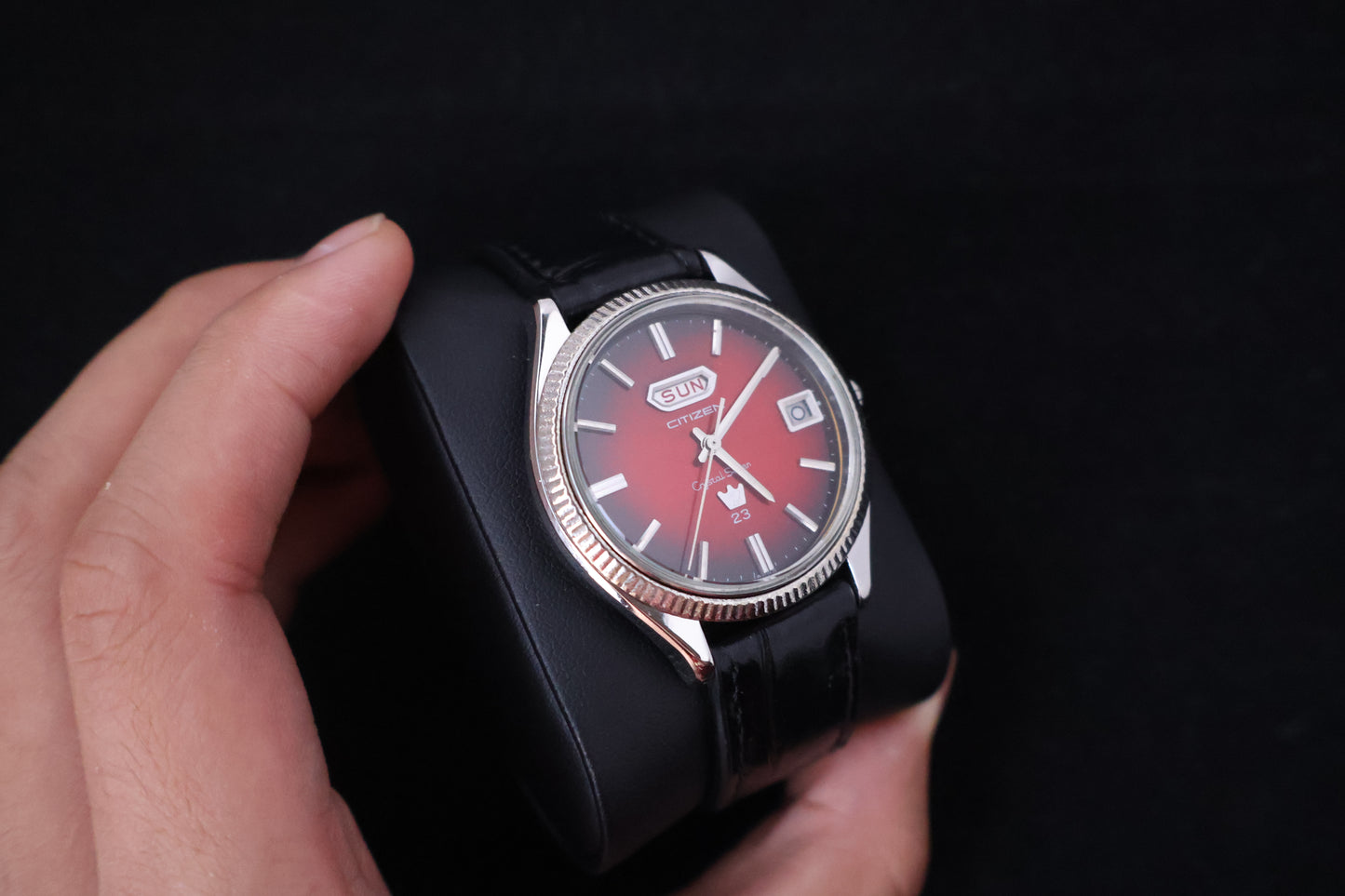 (SERVICED) Vintage 1966 Citizen Crystal Seven Red Dial 23 Jewels - ACSS 3005-SA