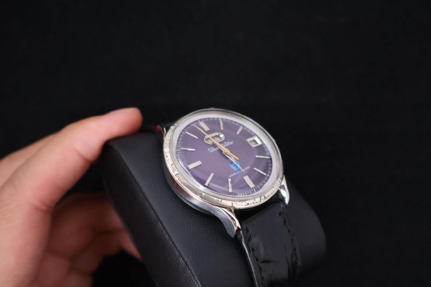 (SERVICED) Rare Vintage 1965 Citizen Auto Dater Purple Dial 19 Jewels