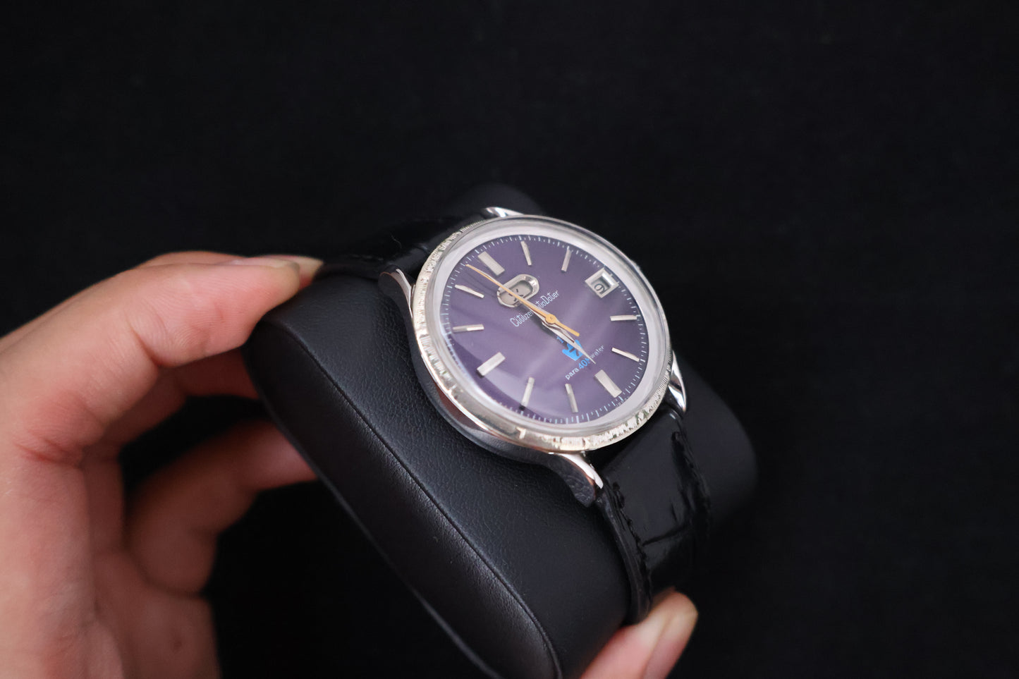 (SERVICED) Rare Vintage 1965 Citizen Auto Dater Purple Dial 19 Jewels