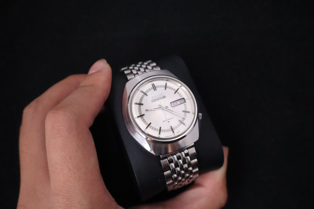 (SERVICED) Rare Vintage 1970 Seiko 5 Actus SS 25 Jewels 6106-8570
