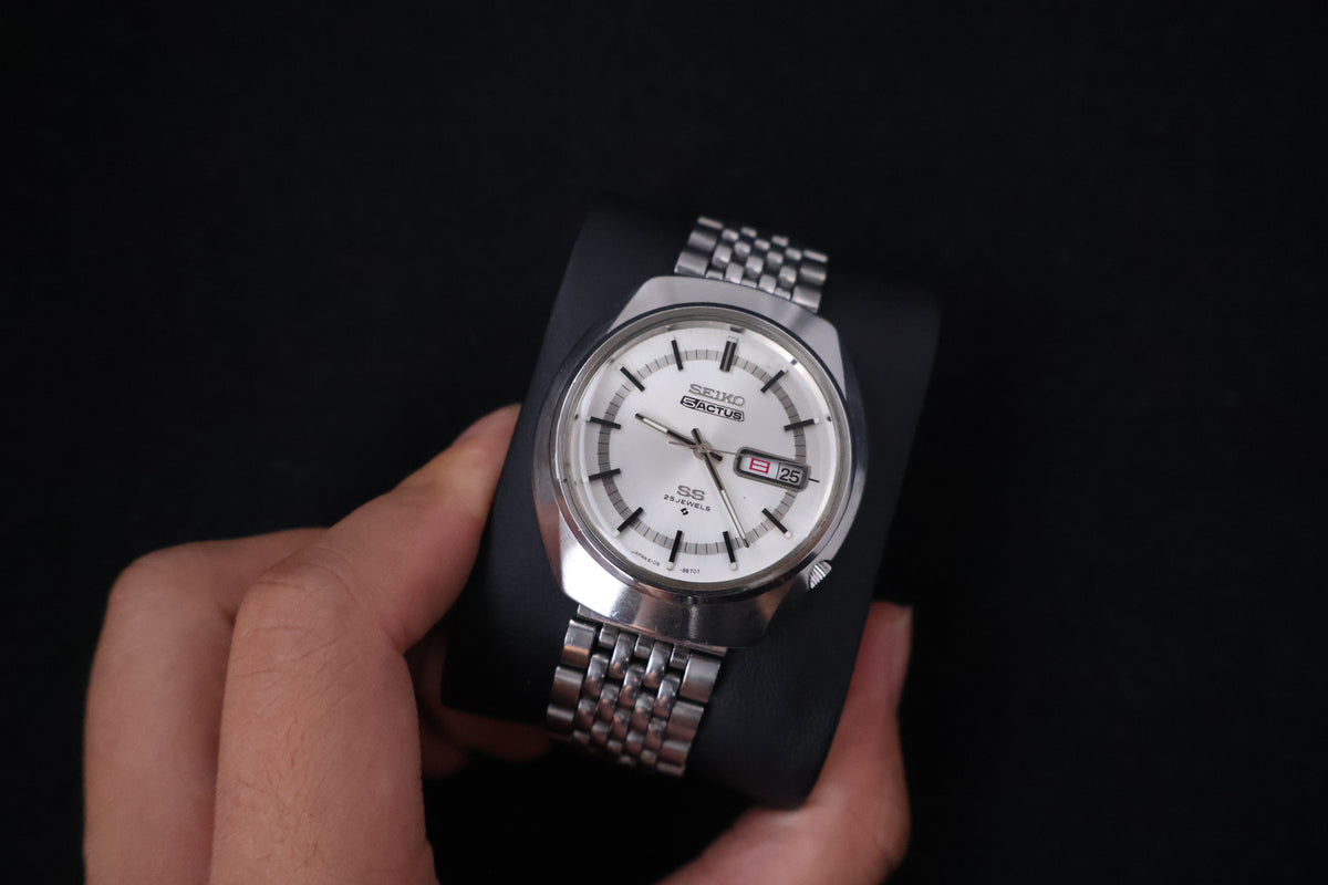 (SERVICED) Rare Vintage 1970 Seiko 5 Actus SS 25 Jewels 6106-8570