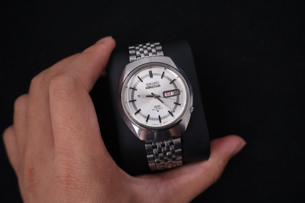 (SERVICED) Rare Vintage 1970 Seiko 5 Actus SS 25 Jewels 6106-8570