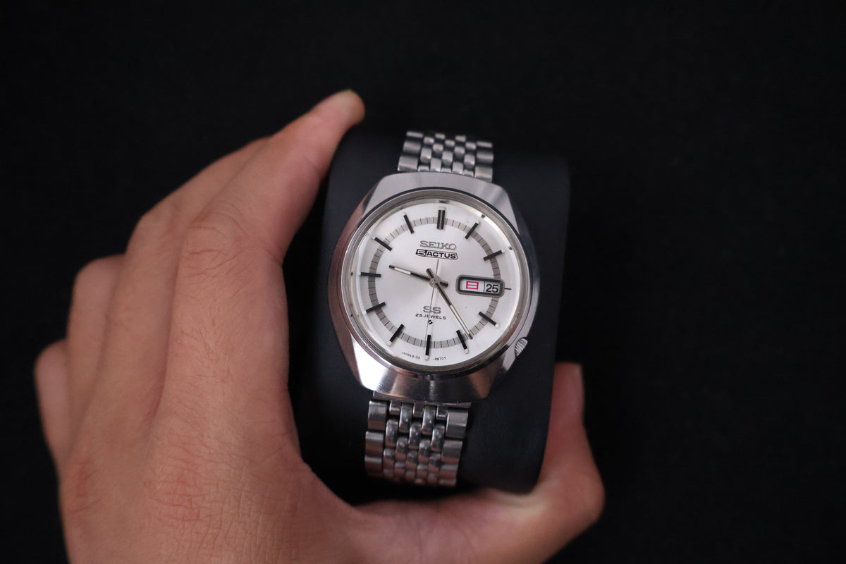 (SERVICED) Rare Vintage 1970 Seiko 5 Actus SS 25 Jewels 6106-8570