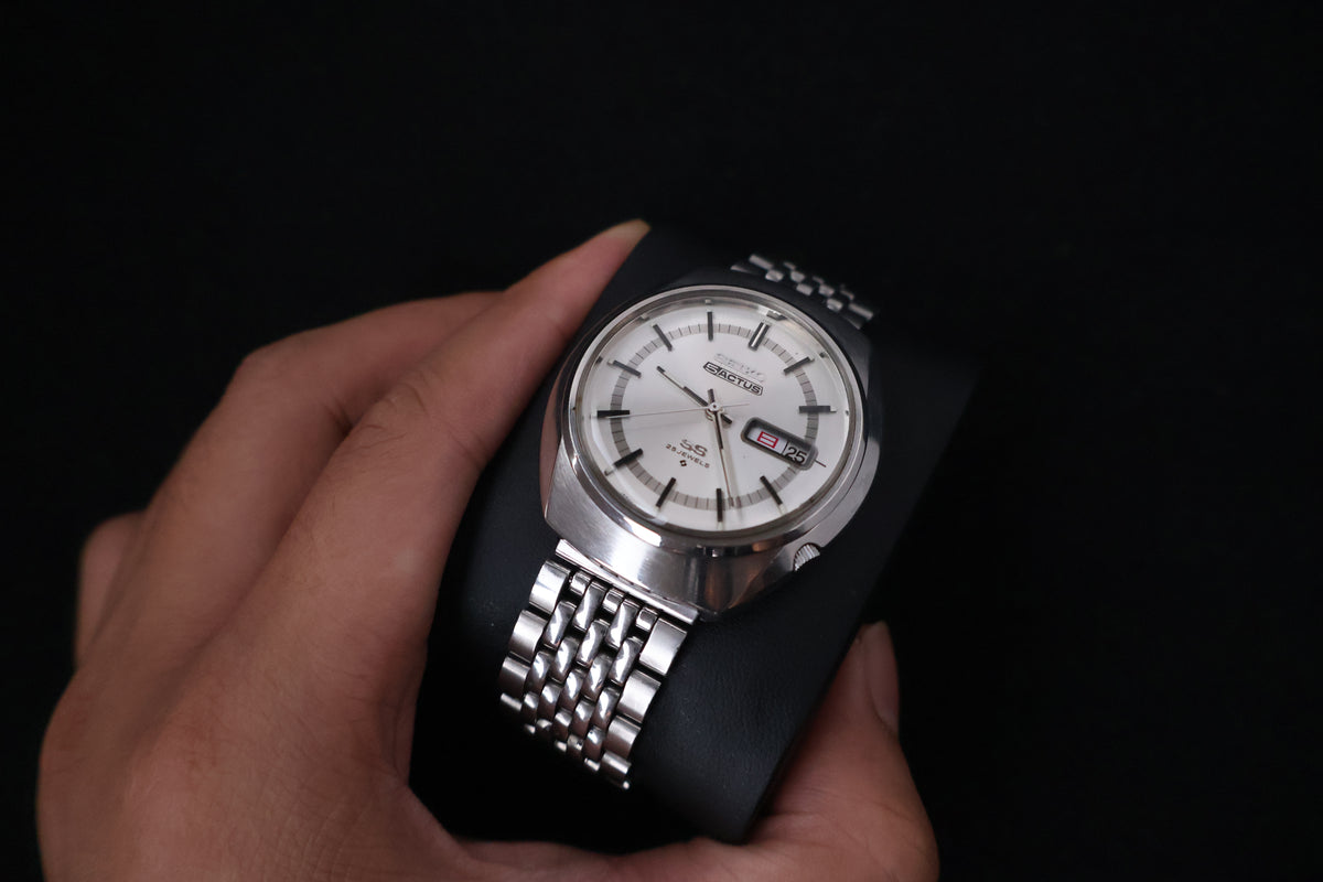 (SERVICED) Rare Vintage 1970 Seiko 5 Actus SS 25 Jewels 6106-8570