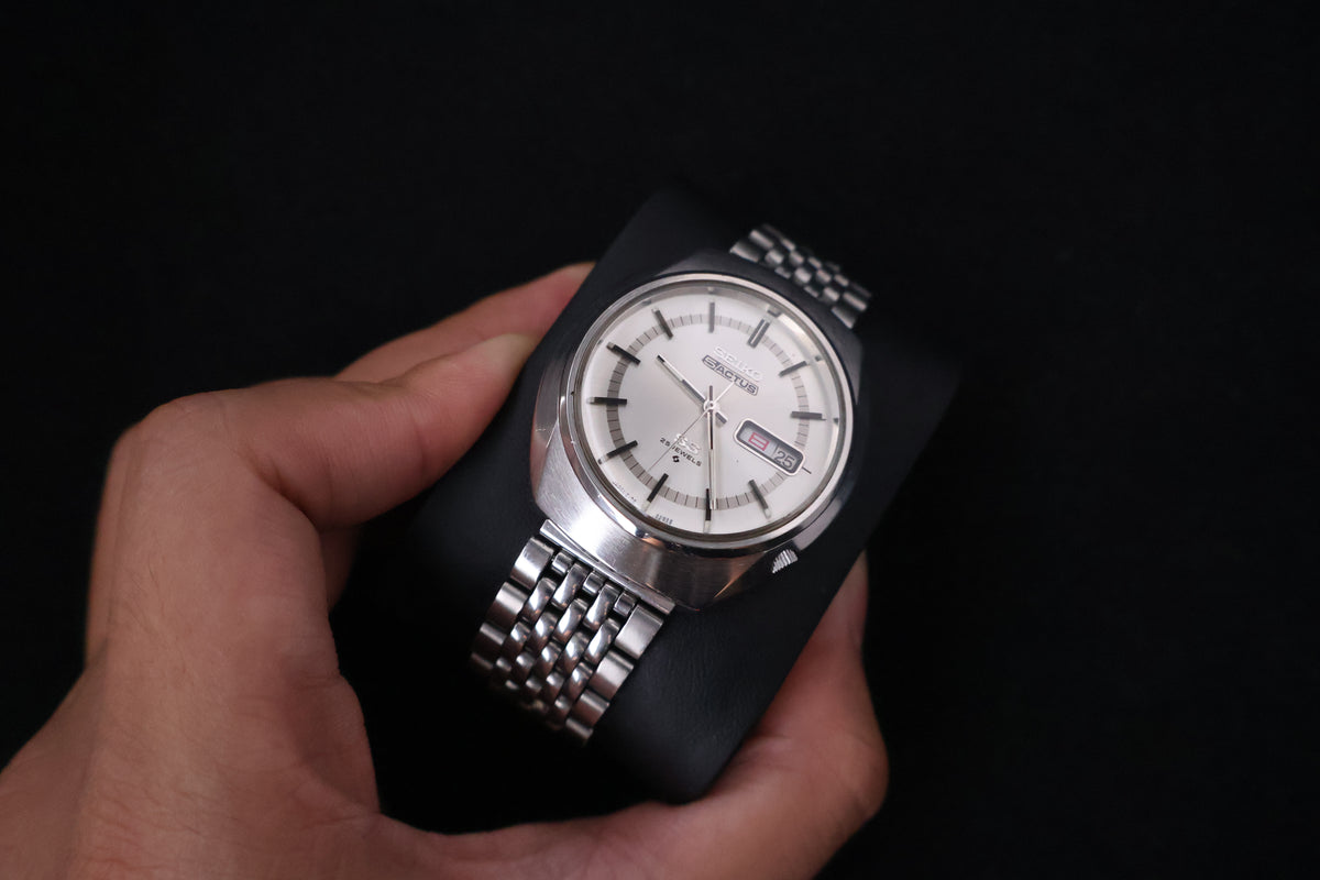 (SERVICED) Rare Vintage 1970 Seiko 5 Actus SS 25 Jewels 6106-8570
