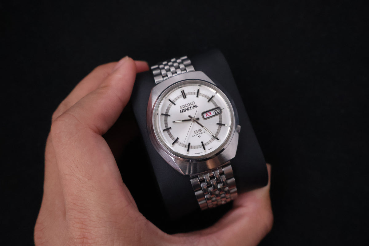(SERVICED) Rare Vintage 1970 Seiko 5 Actus SS 25 Jewels 6106-8570