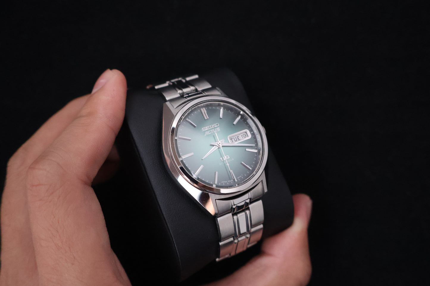(SERVICED) Rare Vintage 1976 Seiko Actus SS Emerald Green Dial 21 Jewels 6306-8020