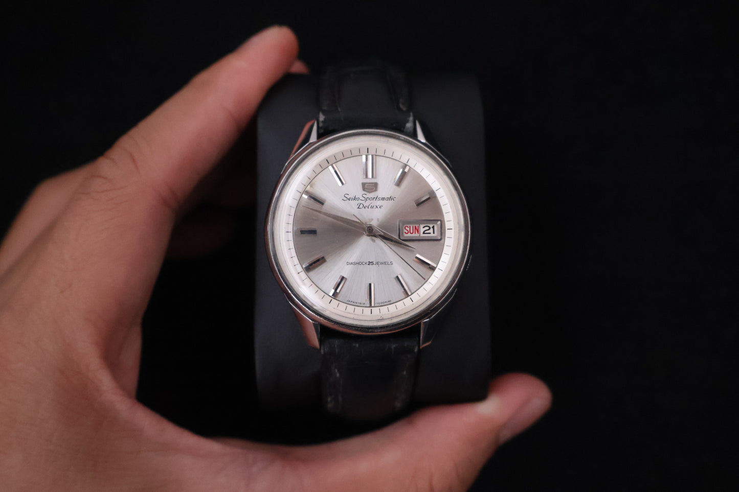 (SERVICED) Rare Vintage 1966 Seiko Sportsmatic 5 Deluxe 25 Jewels 7619-7010
