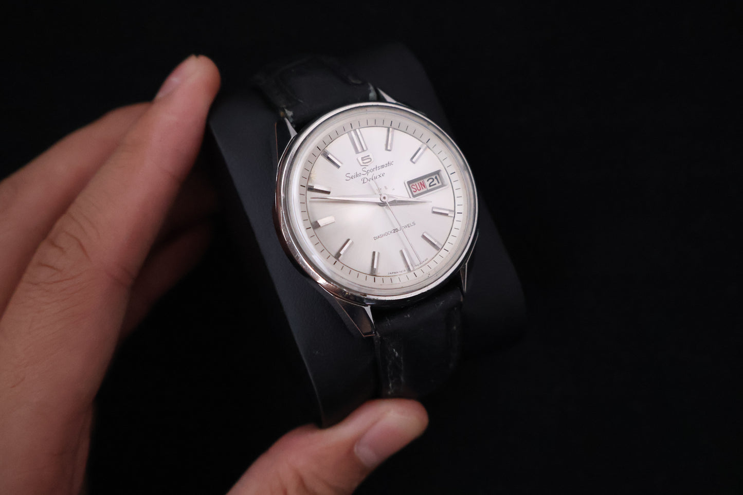 (SERVICED) Rare Vintage 1966 Seiko Sportsmatic 5 Deluxe 25 Jewels 7619-7010