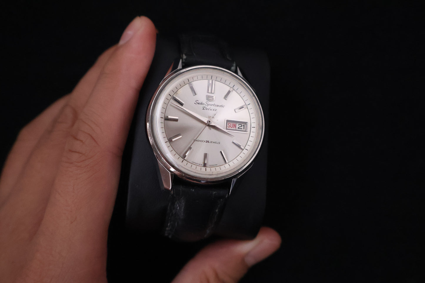 (SERVICED) Rare Vintage 1966 Seiko Sportsmatic 5 Deluxe 25 Jewels 7619-7010