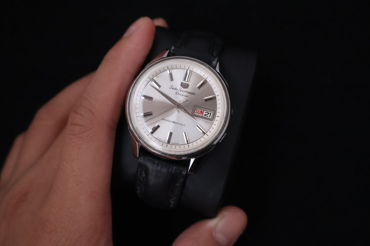 (SERVICED) Rare Vintage 1966 Seiko Sportsmatic 5 Deluxe 25 Jewels 7619-7010