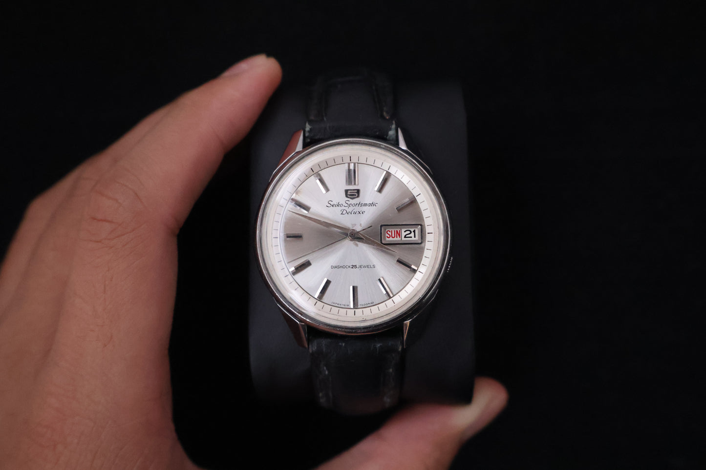 (SERVICED) Rare Vintage 1966 Seiko Sportsmatic 5 Deluxe 25 Jewels 7619-7010