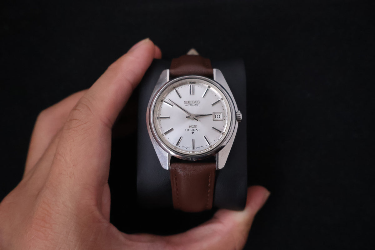 (SERVICED) Rare Vintage 1969 Seiko King Seiko 56KS Hi-Beat Gold Medallion 25 Jewels 5625-7000
