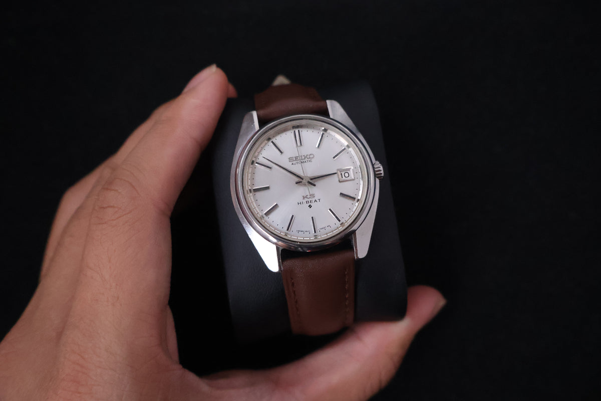 (SERVICED) Rare Vintage 1969 Seiko King Seiko 56KS Hi-Beat Gold Medallion 25 Jewels 5625-7000