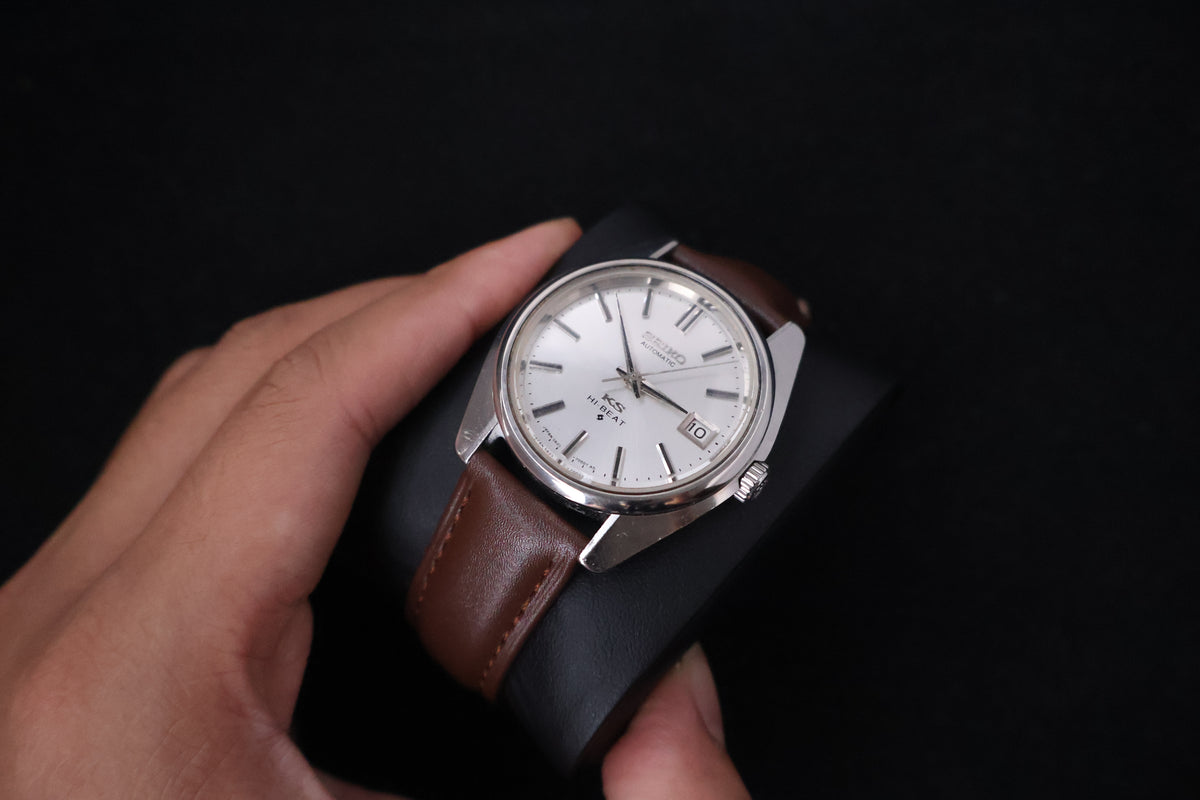 (SERVICED) Rare Vintage 1969 Seiko King Seiko 56KS Hi-Beat Gold Medallion 25 Jewels 5625-7000