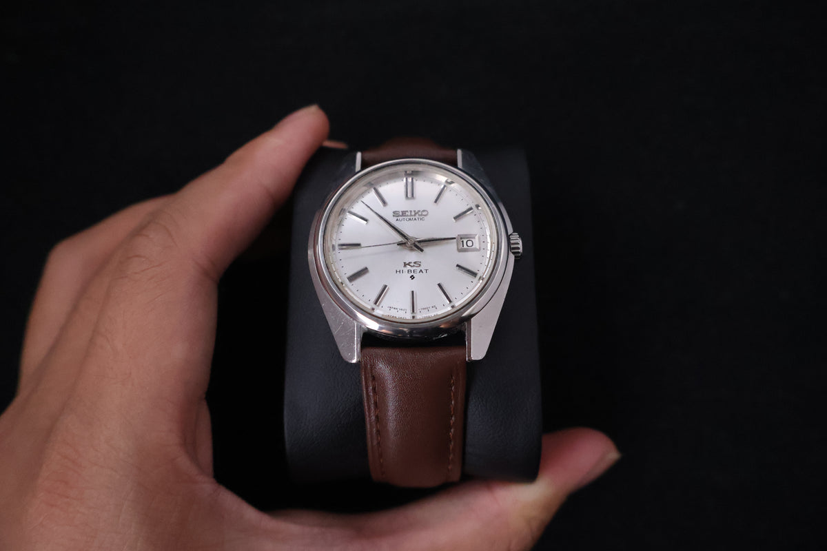 (SERVICED) Rare Vintage 1969 Seiko King Seiko 56KS Hi-Beat Gold Medallion 25 Jewels 5625-7000