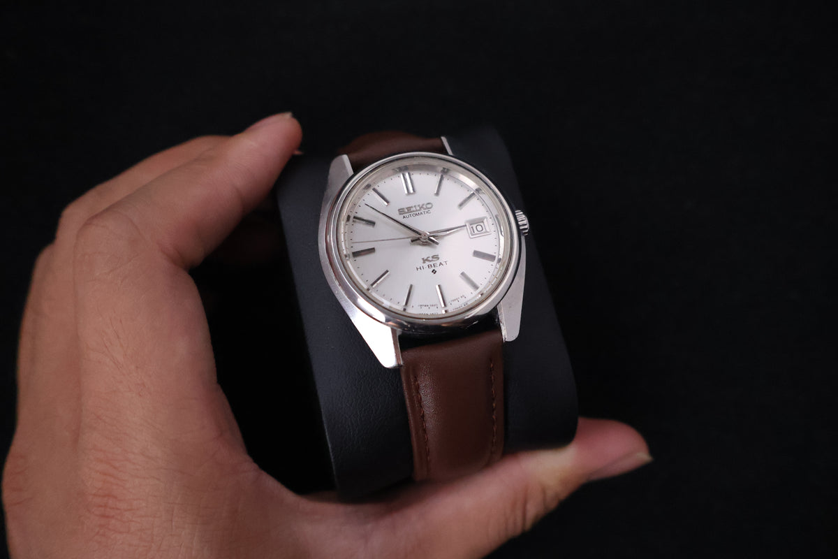 (SERVICED) Rare Vintage 1969 Seiko King Seiko 56KS Hi-Beat Gold Medallion 25 Jewels 5625-7000
