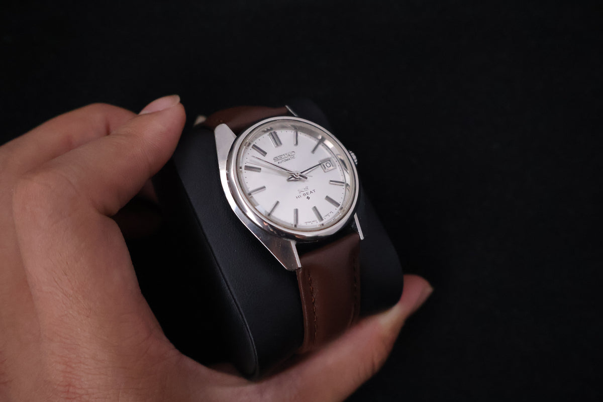 (SERVICED) Rare Vintage 1969 Seiko King Seiko 56KS Hi-Beat Gold Medallion 25 Jewels 5625-7000