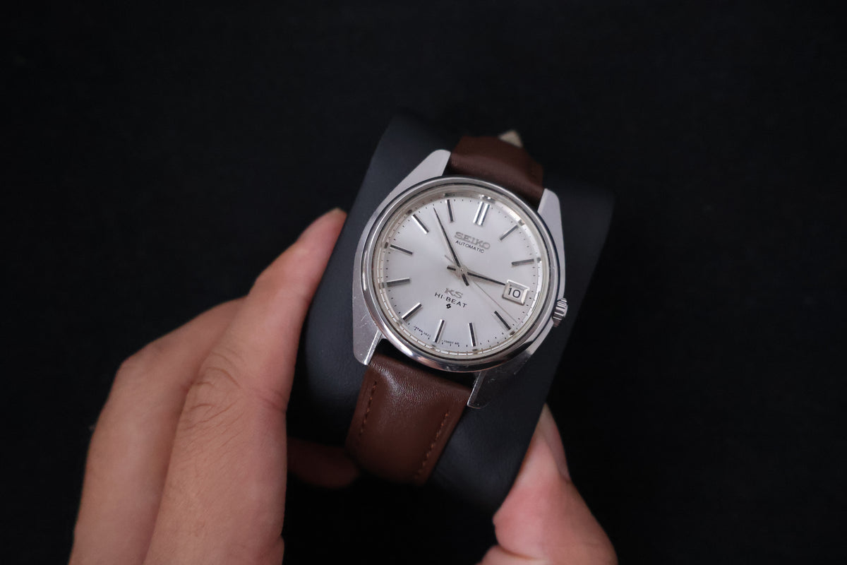 (SERVICED) Rare Vintage 1969 Seiko King Seiko 56KS Hi-Beat Gold Medallion 25 Jewels 5625-7000