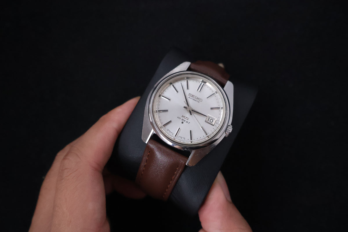 (SERVICED) Rare Vintage 1969 Seiko King Seiko 56KS Hi-Beat Gold Medallion 25 Jewels 5625-7000