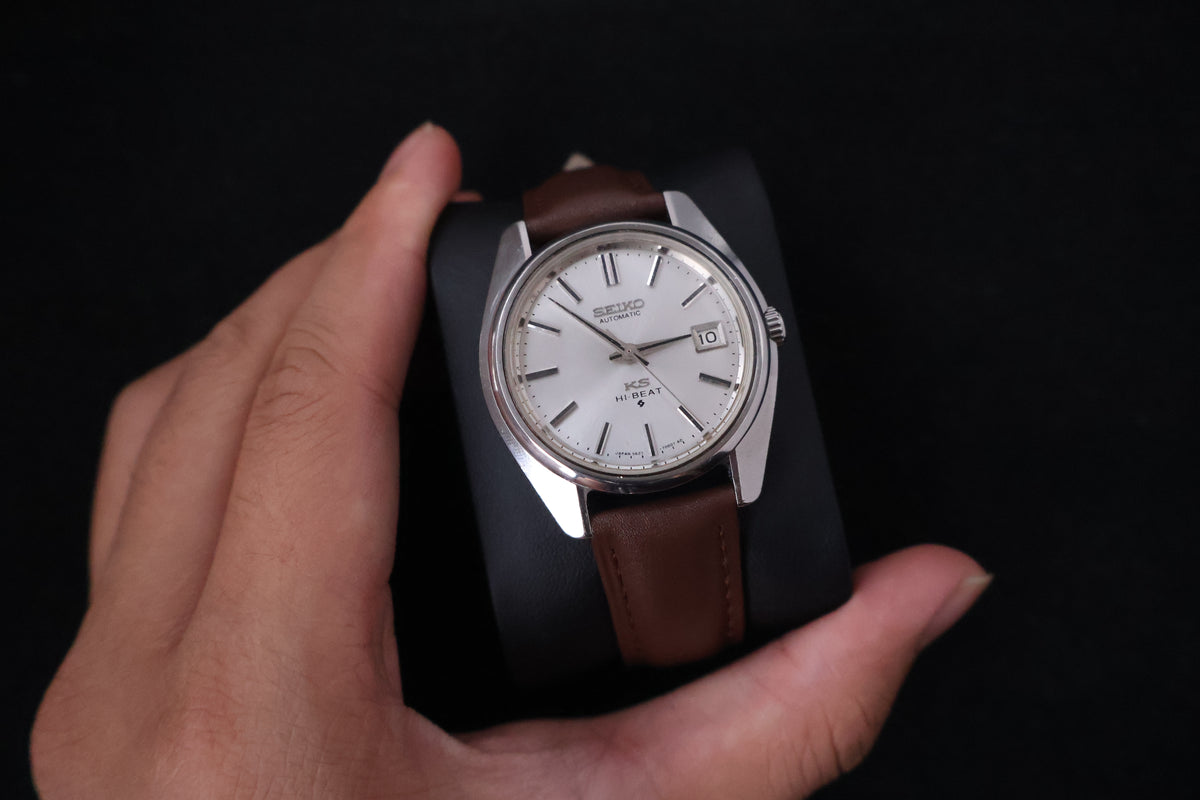 (SERVICED) Rare Vintage 1969 Seiko King Seiko 56KS Hi-Beat Gold Medallion 25 Jewels 5625-7000