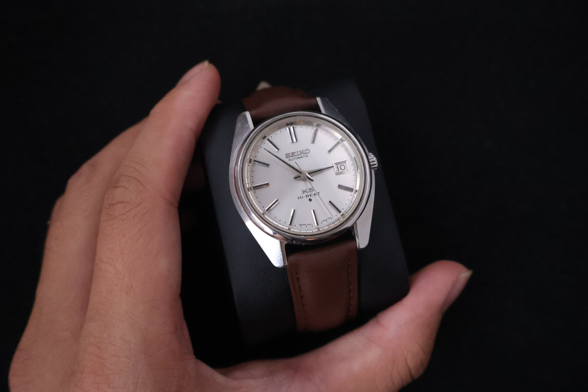 (SERVICED) Rare Vintage 1969 Seiko King Seiko 56KS Hi-Beat Gold Medallion 25 Jewels 5625-7000