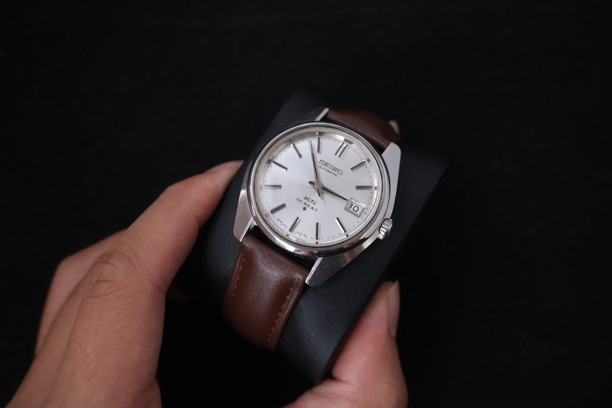 (SERVICED) Rare Vintage 1969 Seiko King Seiko 56KS Hi-Beat Gold Medallion 25 Jewels 5625-7000