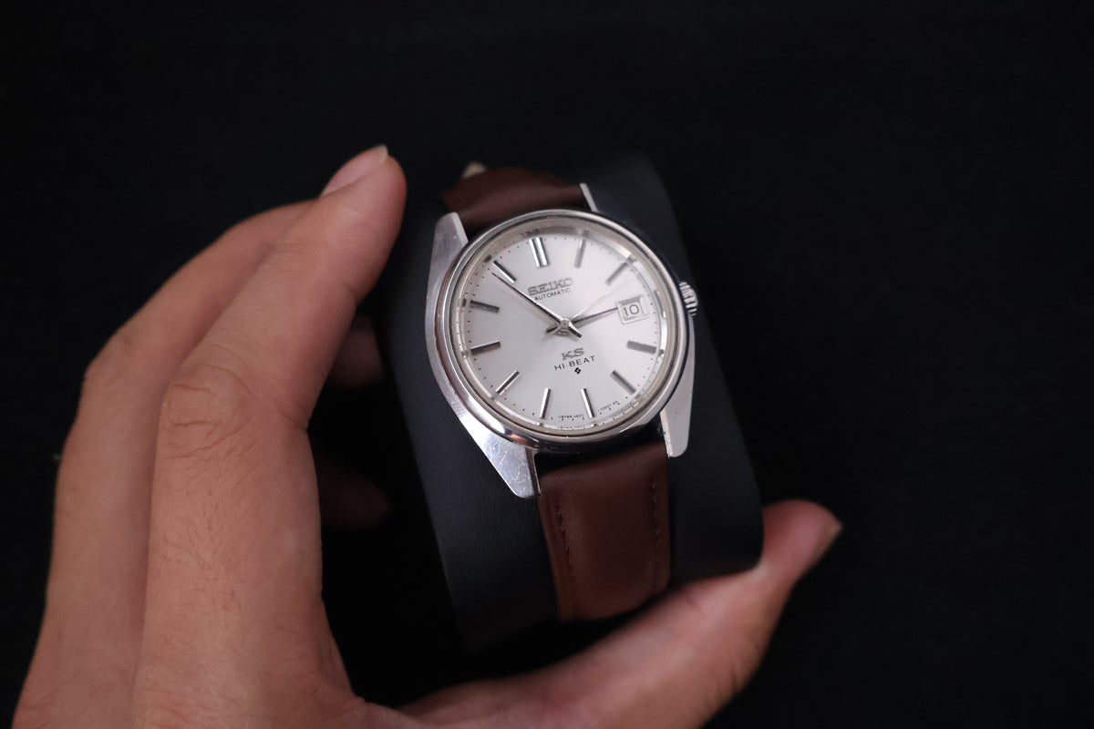 (SERVICED) Rare Vintage 1969 Seiko King Seiko 56KS Hi-Beat Gold Medallion 25 Jewels 5625-7000