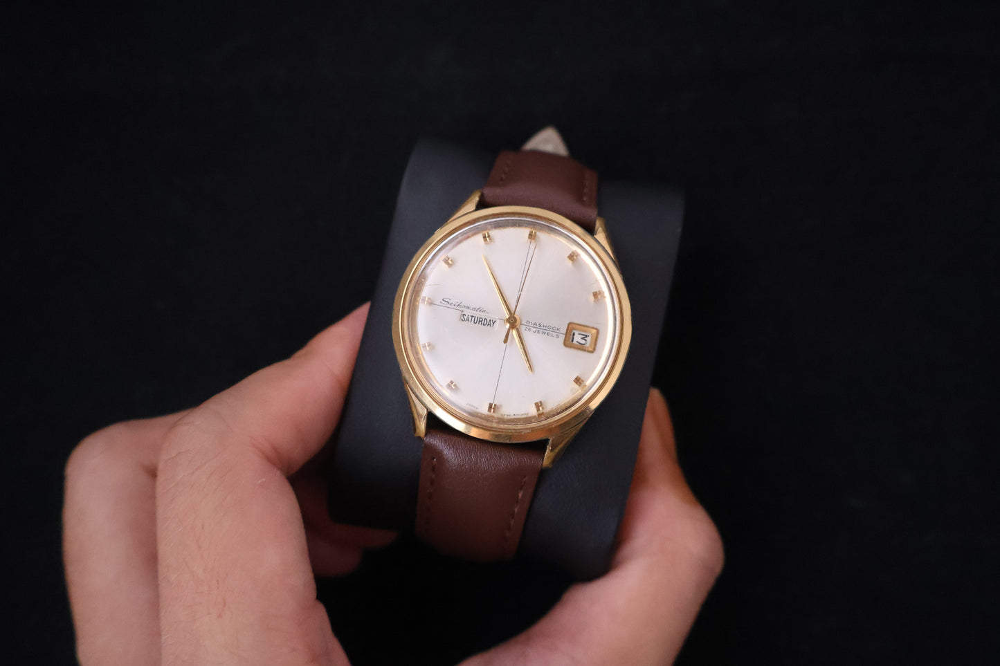 (SERVICED) Rare Vintage 1965 Seiko Seikomatic Weekdater EGP 26 Jewels 6206-8010